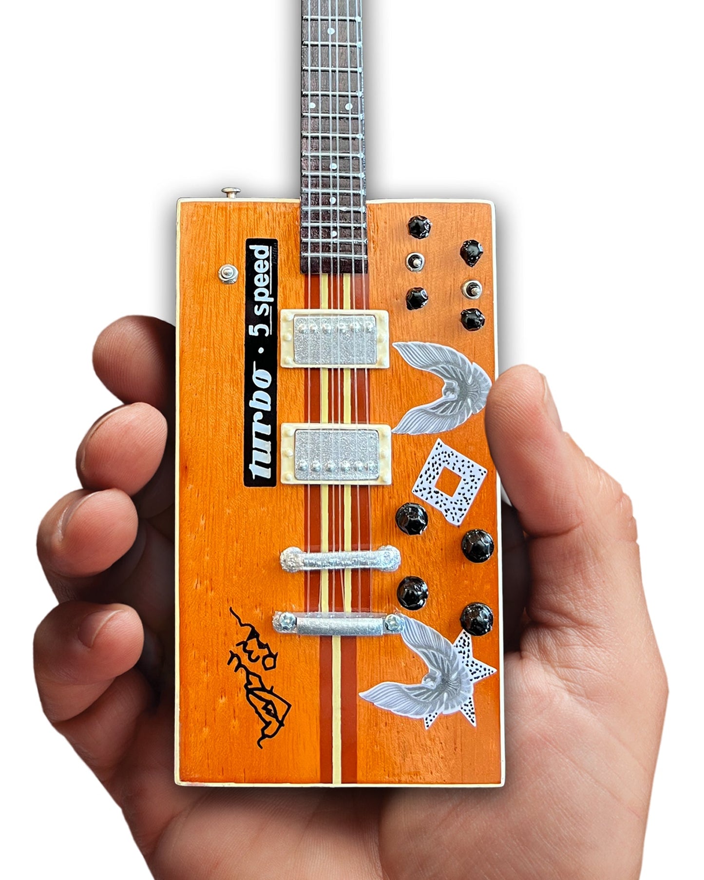 Bo Diddley Signature “Twang Machine” Turbo 5-speed Kinman Custom Mini Guitar Model