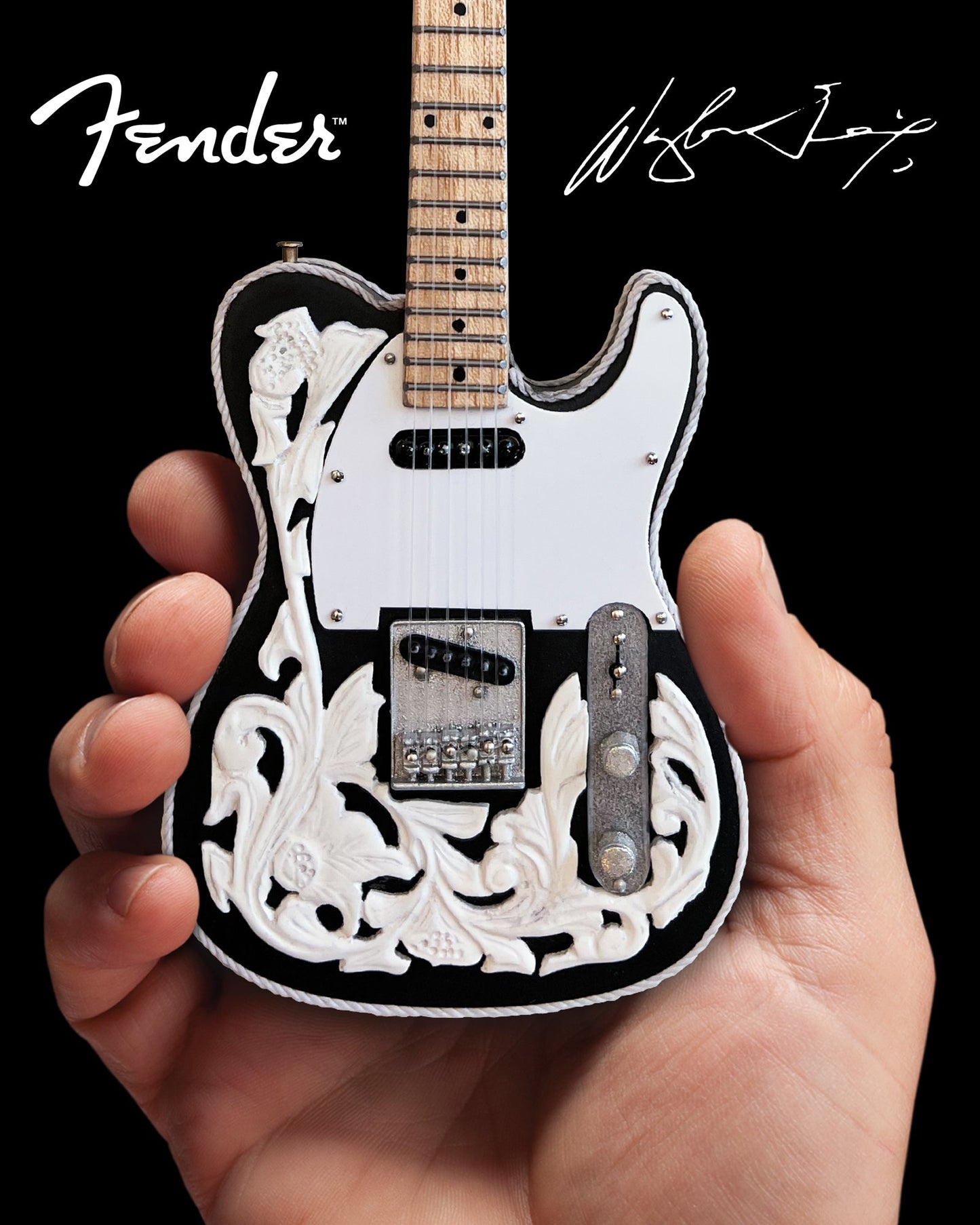 Waylon Jennings Tribute Mini Fender™ Tele™ Guitar Replica - Officially Licensed
