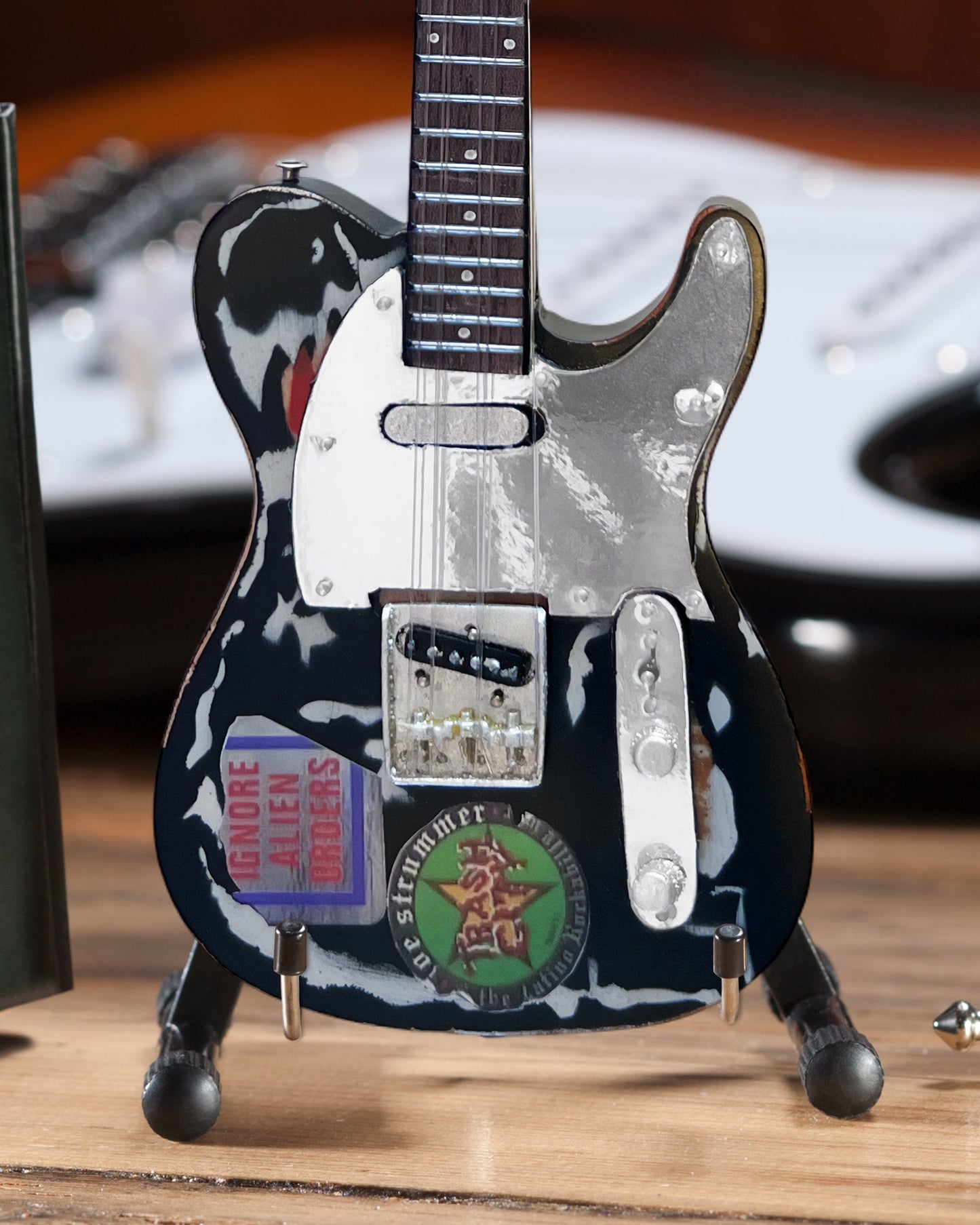 Officially Licensed Joe Strummer Fender™ Telecaster™ Signature Relic Mini Guitar Replica