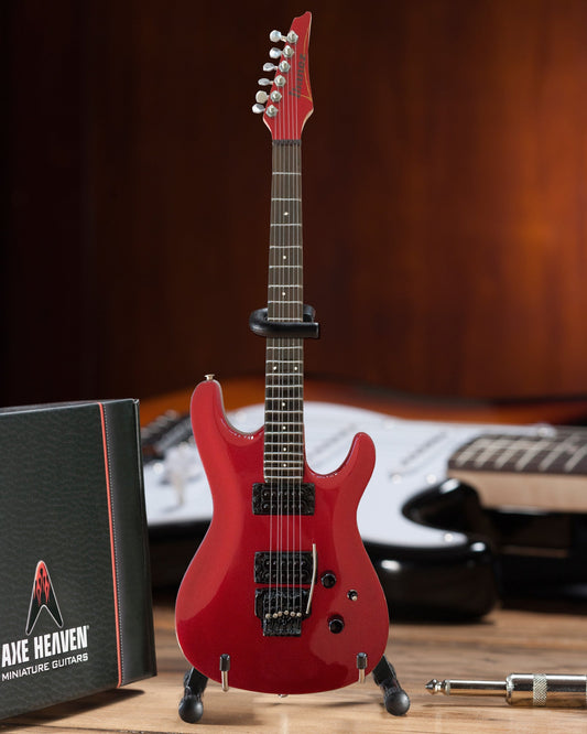 Joe Satriani Signature Candy Apple Red Miniature Guitar Replica Collectible
