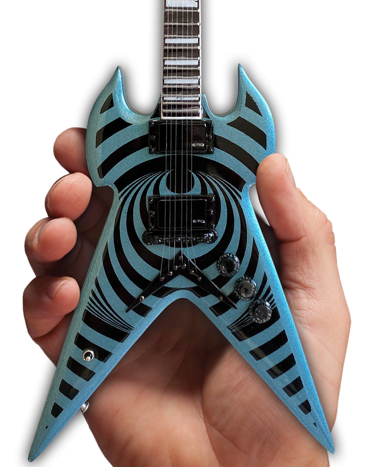 Zakk Wylde WARHAMMER Pelham Blue Vertigo Mini Guitar Replica Collectible