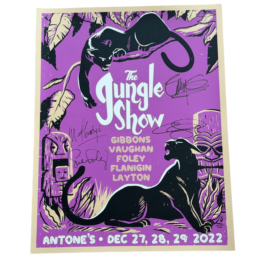 邦楽 H Jungle With t Anniversary Collection Billy F Gibbons & Jimmie Vaughan SIGNED Poster - Jungle Show 2025