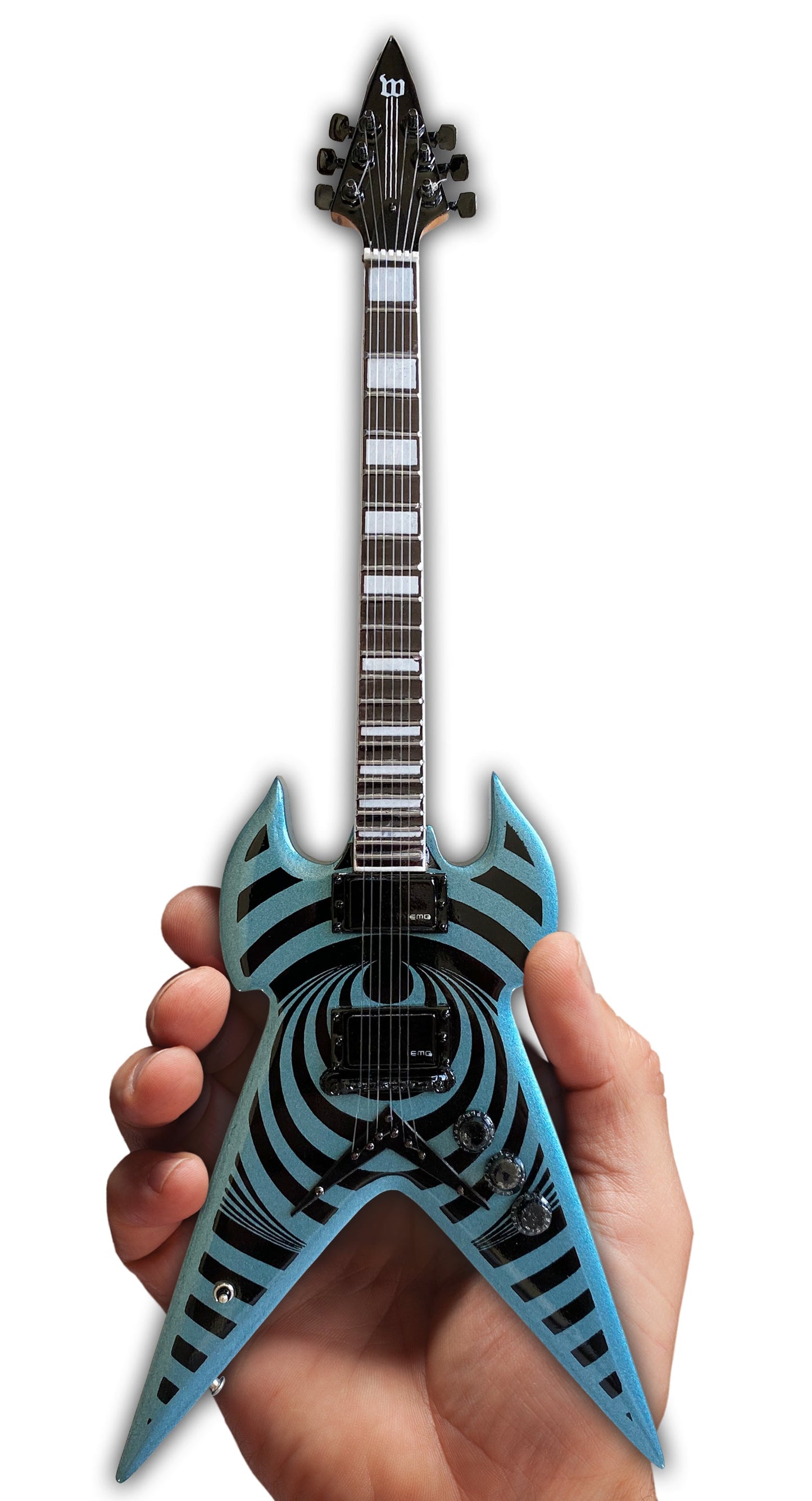Zakk Wylde WARHAMMER Pelham Blue Vertigo Mini Guitar Replica Collectible