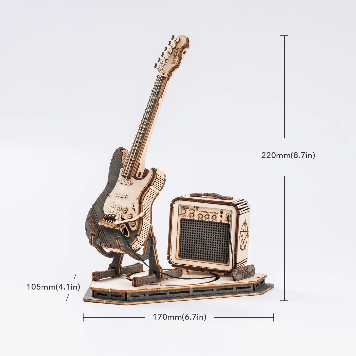 Electric Guitar 3D Wooden Puzzle Kit
