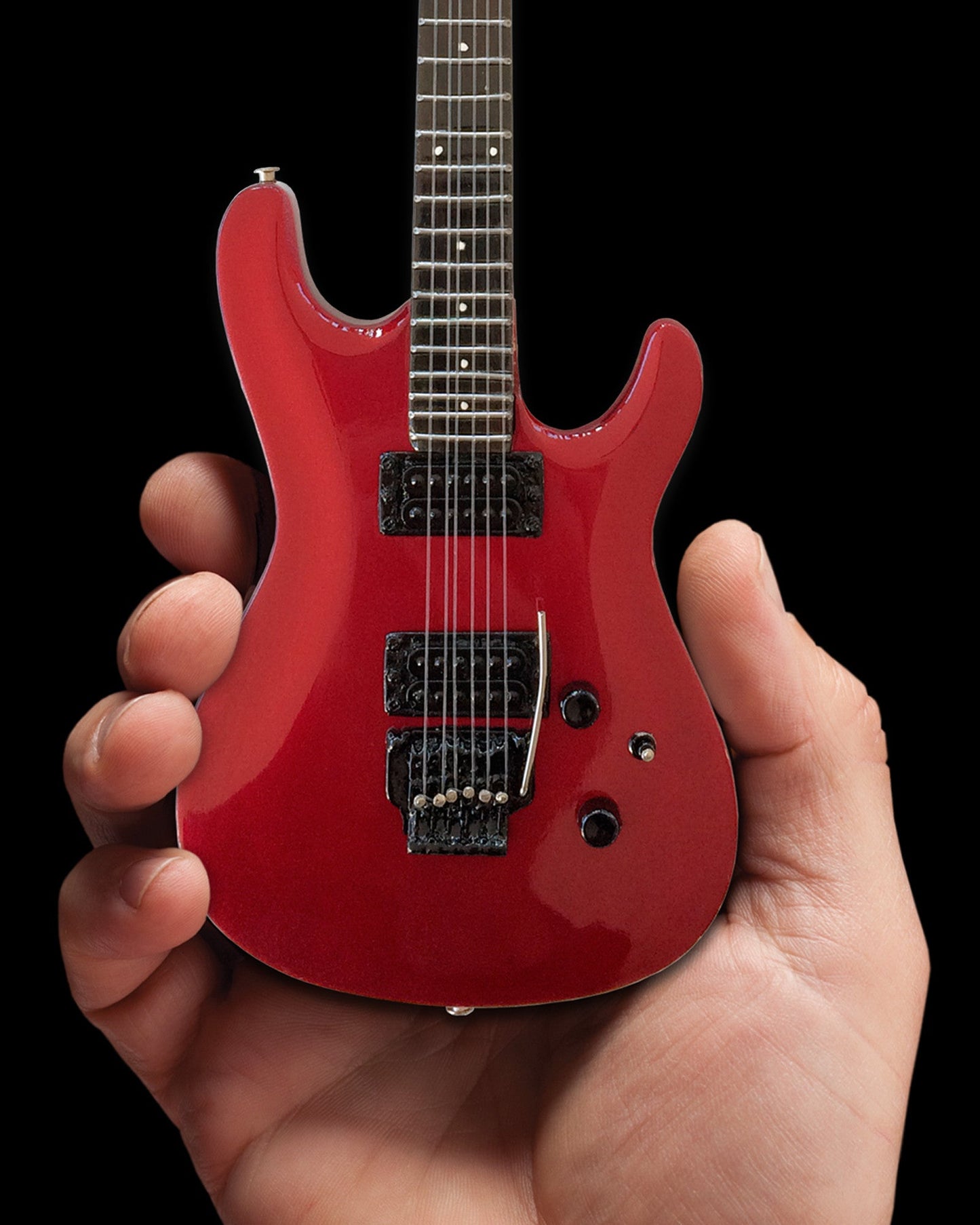 Joe Satriani Signature Candy Apple Red Miniature Guitar Replica Collectible