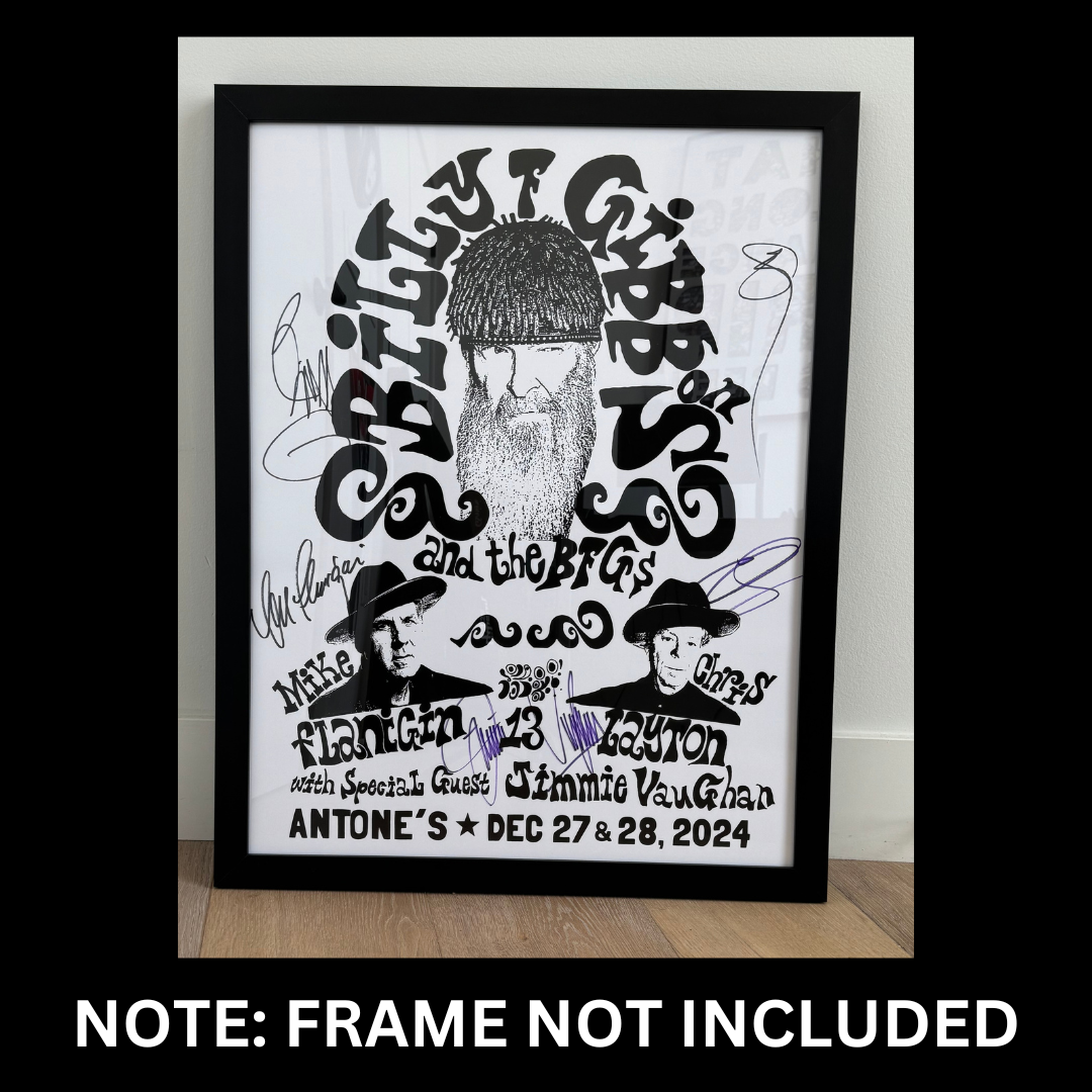 Billy F Gibbons & Jimmie Vaughan SIGNED Poster - Jungle Show 2024 - Antones - 20x26