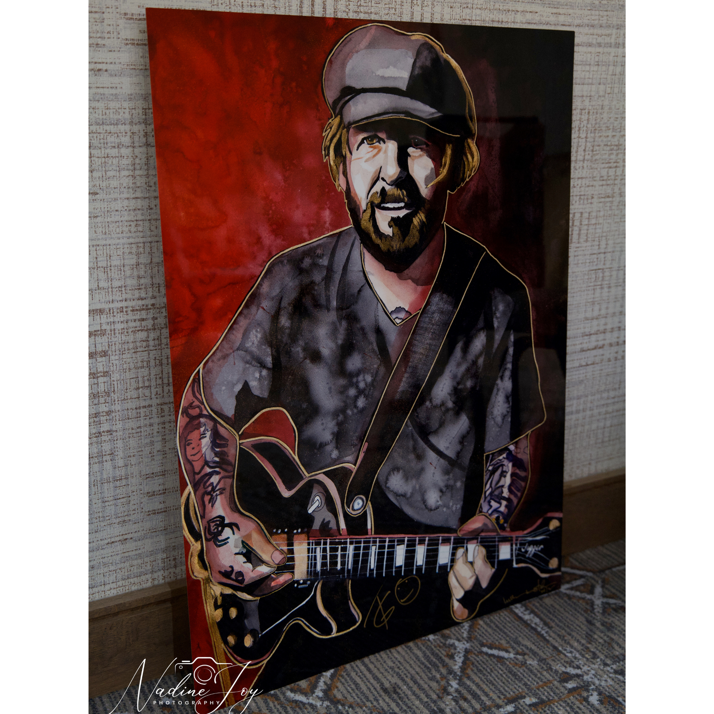 Tracii Guns - SIGNED Portrait on Metal
