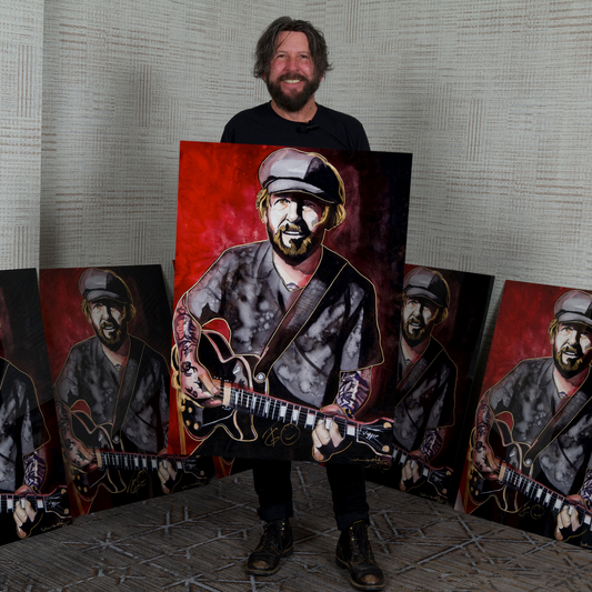 Tracii Guns - SIGNED Portrait on Metal