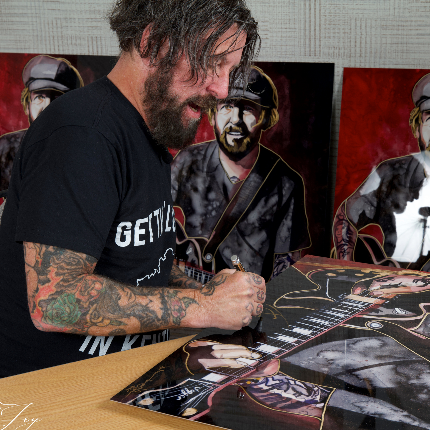Tracii Guns - SIGNED Portrait on Metal