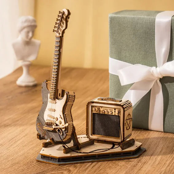 Electric Guitar 3D Wooden Puzzle Kit