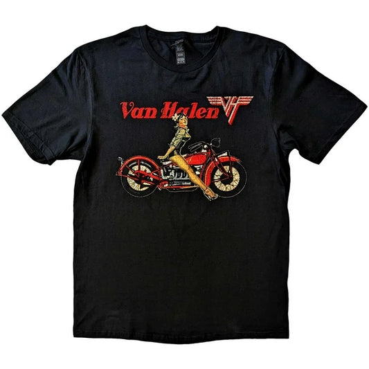 EVH Van Halen Pin Up Biker Mens T-shirt