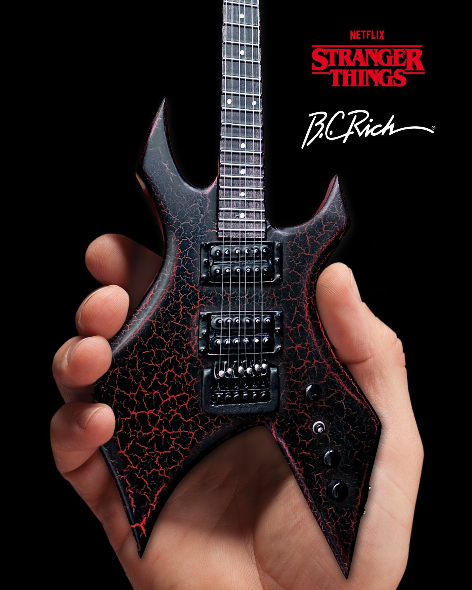 Stranger Things エディモデル B.C. Rich Warlock Official Stranger Things® Eddie's Guitar B.C. Rich® NJ Warlock