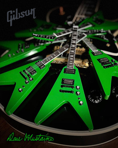 Dave Mustaine Gibson Flying V EXP Rust In Peace Alien Tech Green Mini Guitar Model