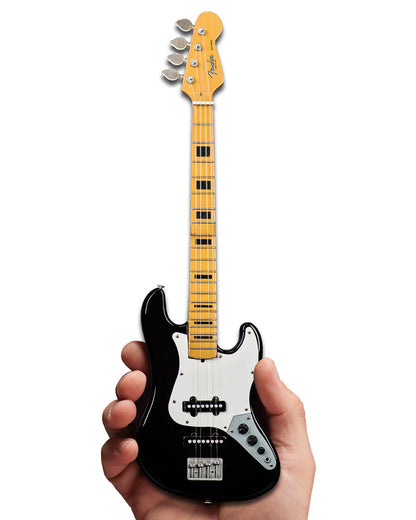 Geddy Lee Fender™ Jazz Bass™ with Black Inlays Miniature Bass Guitar Replica - Officially Licensed