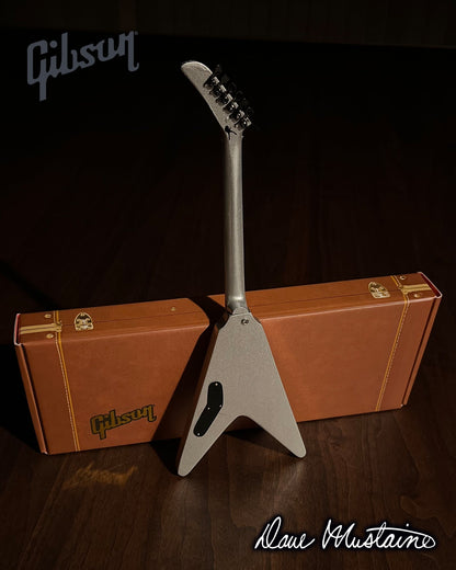Dave Mustaine Signature Gibson Flying V SET OF 2 Mini Guitar Collection - Rust in Peace & Silver Metallic