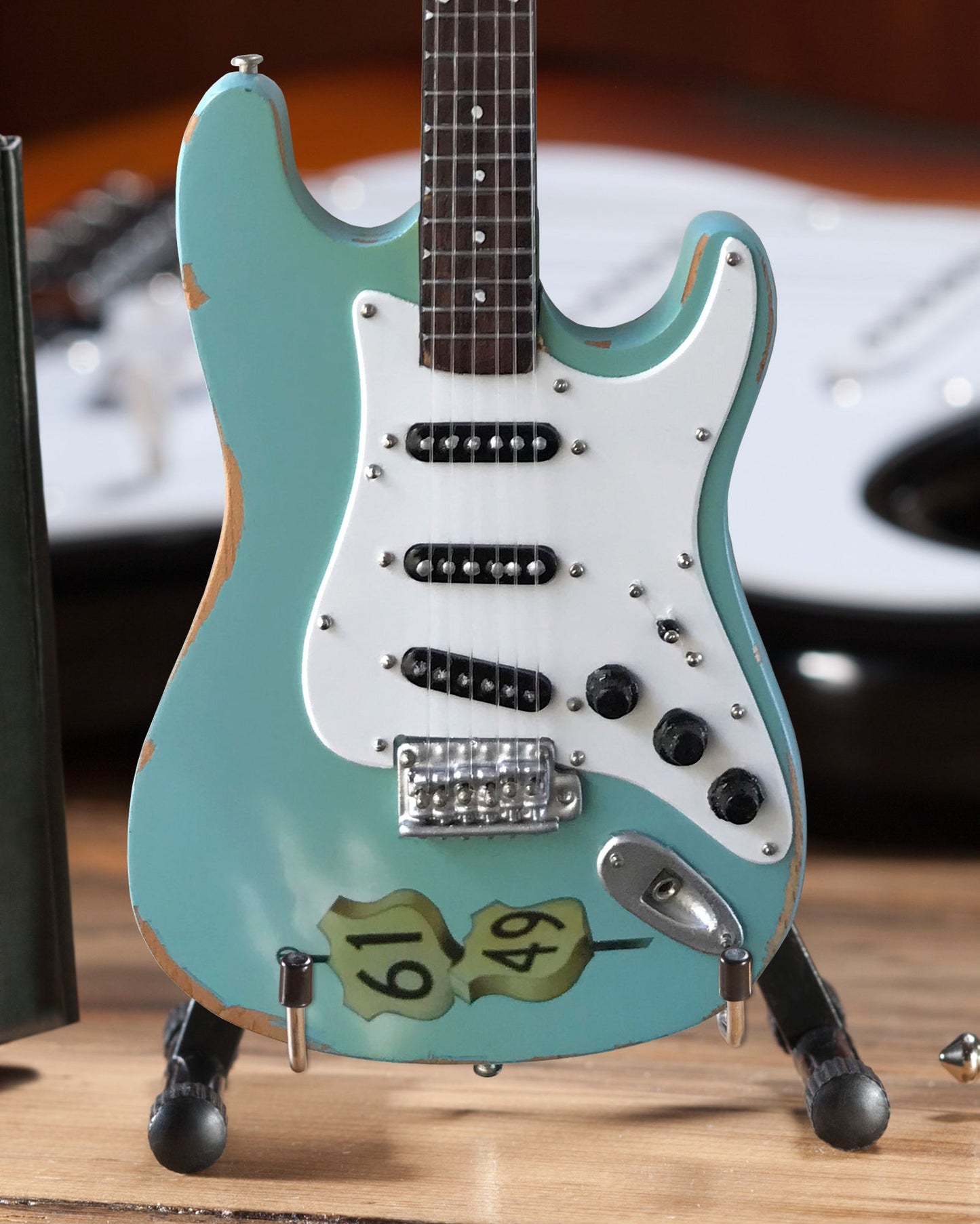 Officially Licensed Kenny Wayne Shepherd Mini Fender™ Strat™ Crossroads Blue Guitar Model