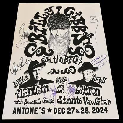 Billy F Gibbons & Jimmie Vaughan SIGNED Poster - Jungle Show 2024 - Antones - 20x26