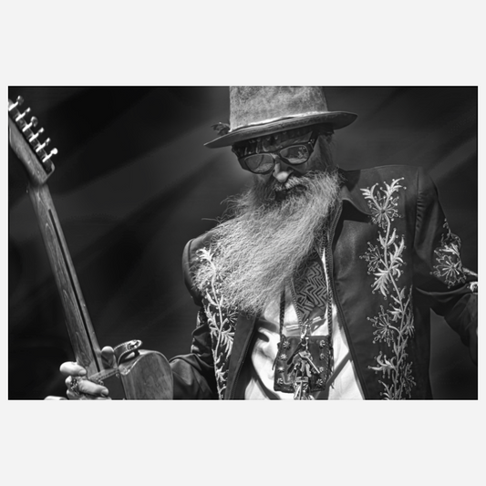 Billy F Gibbons - Iconic Photo - Metal Wall Art