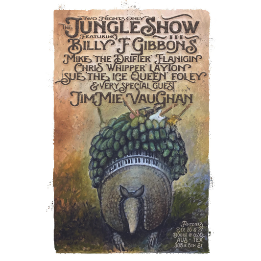 2017 - The Jungle Show by Jim Franklin - RARE SIGNED Poster - 12” x 18"